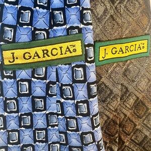 Jerry Garcia Blue and Brown Tie Lot of 2